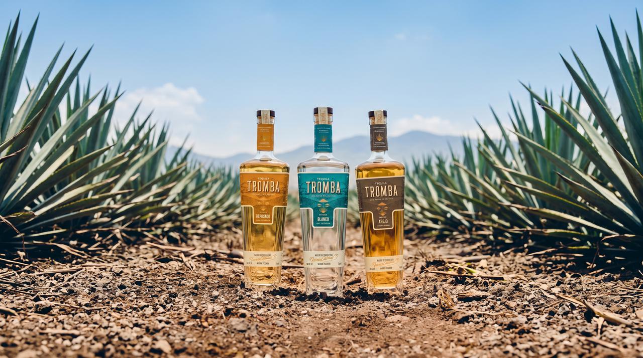 Handcrafted Tequila Tromba glass bottles